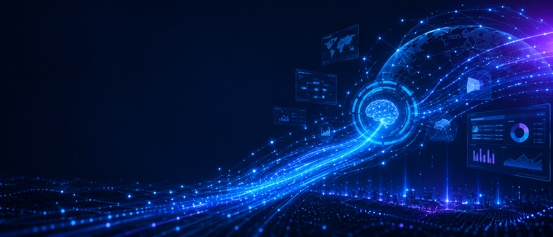 SUIS-LINK AI data stream background